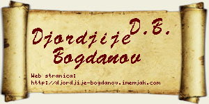 Đorđije Bogdanov vizit kartica